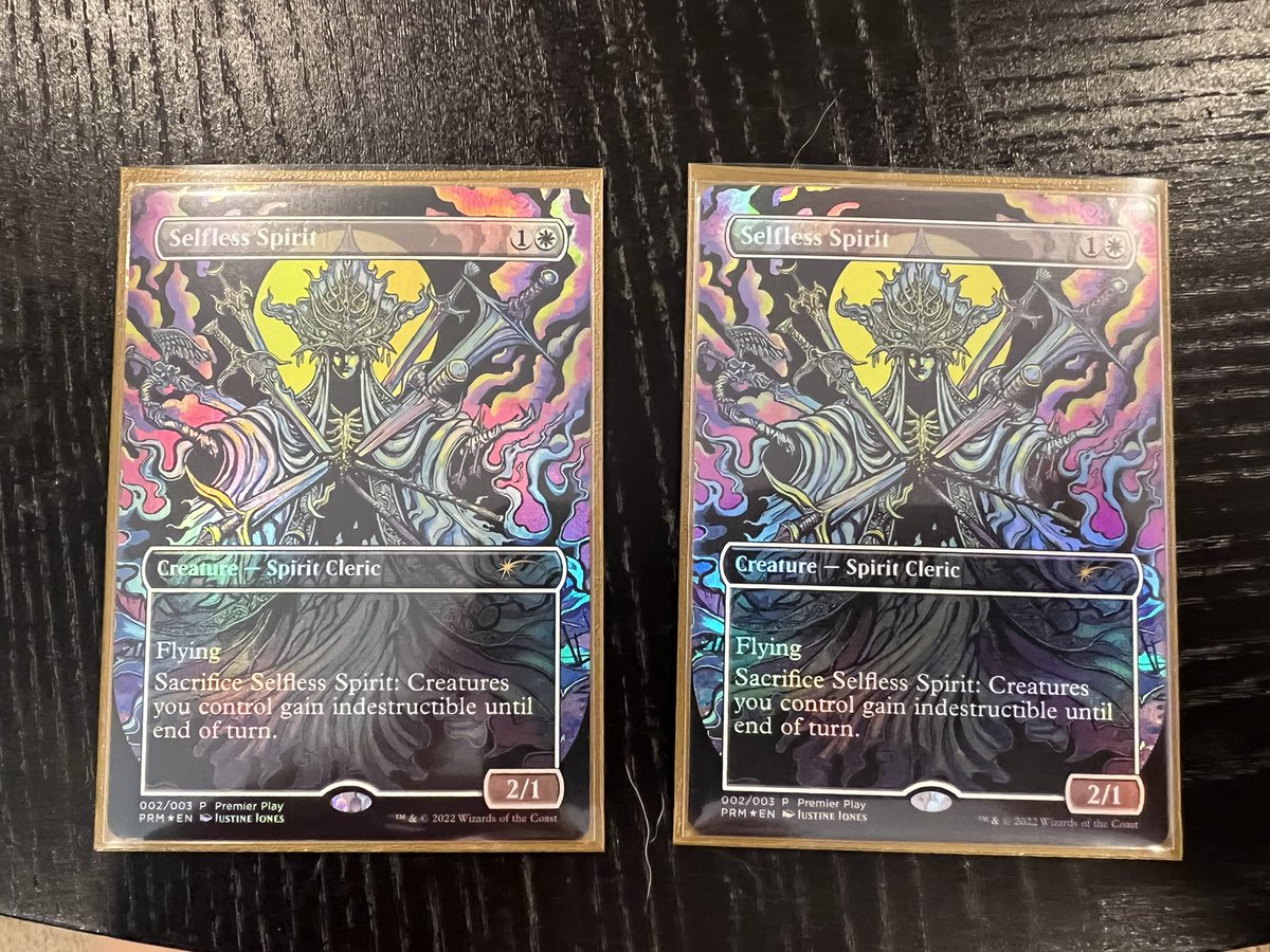 mtgectoplasm's tweet photo. I got these 2 beauties in the mail today. The 3rd is on its way, but Iβm hoping to win at the RCQ to get my play set. #NoBooSheet #FoilFlexing https://t.co/XPBilbHINh