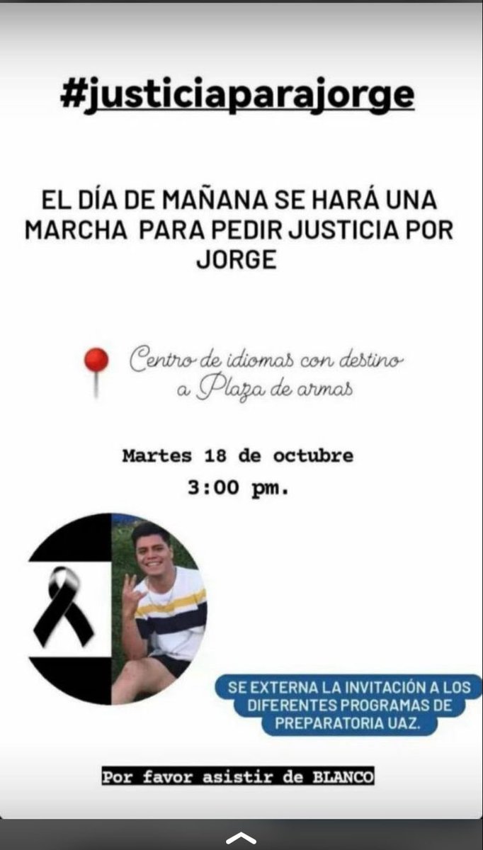 soypablomarin's tweet photo. ZACATECAS: El hijo del gobernador de @gobiernozac @DavidMonrealA junto con sus amigos atacó brutalmente y le causaron la muerte a Jorge.

¿Con cuánto poder se sienten para agredir a alguien hasta provocarle la muerte? #JusticiaParaJorge https://t.co/ZdnheF0xuC
