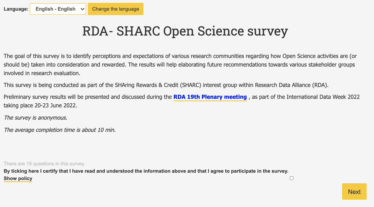 RedeSciELO's tweet photo. Take the #OpenScience survey from the RDA 
(@resdatall) to identify perceptions/expectations regarding how #FAIRdata #FAIRsoftware #OpenScience activities are/or should be taken into consideration/rewarded:

https://t.co/qIoOPbE0lZ https://t.co/rh1YSav8Gq