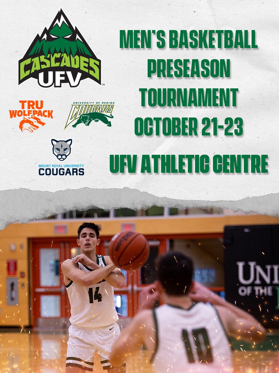 UFVmbb's tweet photo. This weekend coming up! 5 USport Basketball games at the UFV Athletic Centre! Come and check it out! Tickets available online:

https://t.co/NqLewb3U2I https://t.co/Vg4tyBc5If