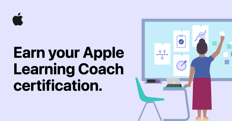 AppleEDU's tweet photo. Ready to take the next step in your professional learning journey with Apple? Apply to the new #AppleLearningCoach certification program—an exciting course designed to help you coach teachers and transform learning with Apple technology.