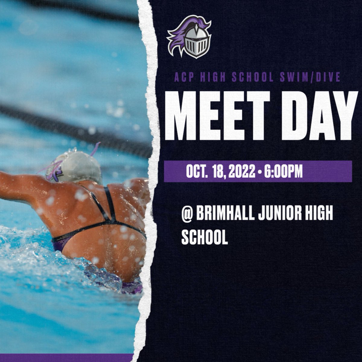 ACPAthletics's tweet photo. Support your ACP Swim and Dive team tonight at Brimhall Junior High School! @AcpSwim #GOKNIGHTS #SwimFast #DiveHigh https://t.co/i9zSRyXJRp