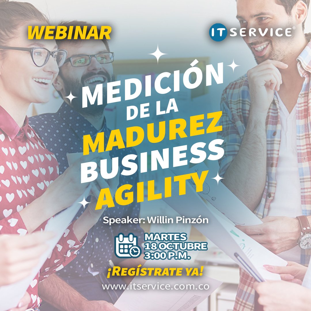 itservice_co's tweet photo. WEBINAR FREE
"𝗠𝗲𝗱𝗶𝗰𝗶𝗼́𝗻 𝗱𝗲 𝗹𝗮 𝗺𝗮𝗱𝘂𝗿𝗲𝘇 𝗕𝘂𝘀𝗶𝗻𝗲𝘀𝘀 𝗔𝗴𝗶𝗹𝗶𝘁𝘆"
Te esperamos en nuestro webinar para que podamos compartir un rato agradable lleno de conocimiento #businessagility #ScrumDayPeru #CertiProf #agility
Regístrate aquí: https://t.co/liybrJGRTO https://t.co/KS6CpsOkZM