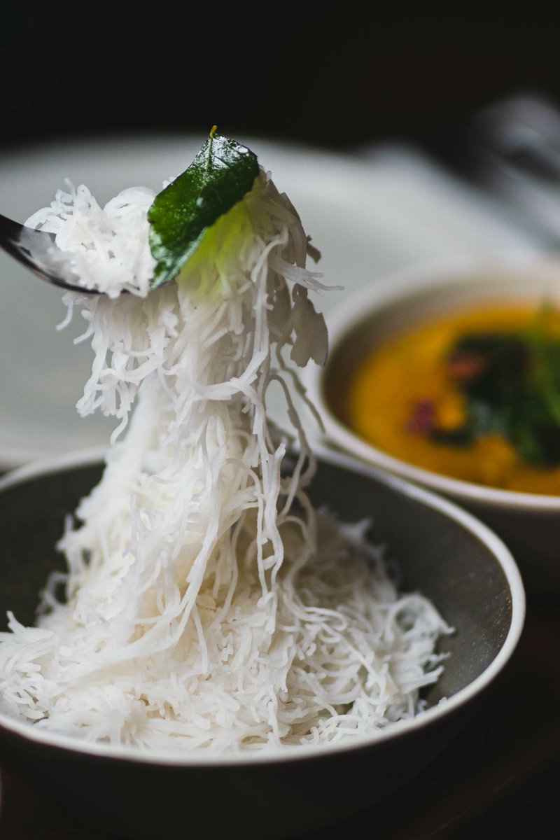 Instead of rice, this months Chennai regional menu is accompanied by idiyappam, also known as string hopper. 😍 It consists of rice flour pressed into noodles, woven into a flat disc-like shape and steamed.

Delicate, delicious and perfect accompaniment to our regional mains!
