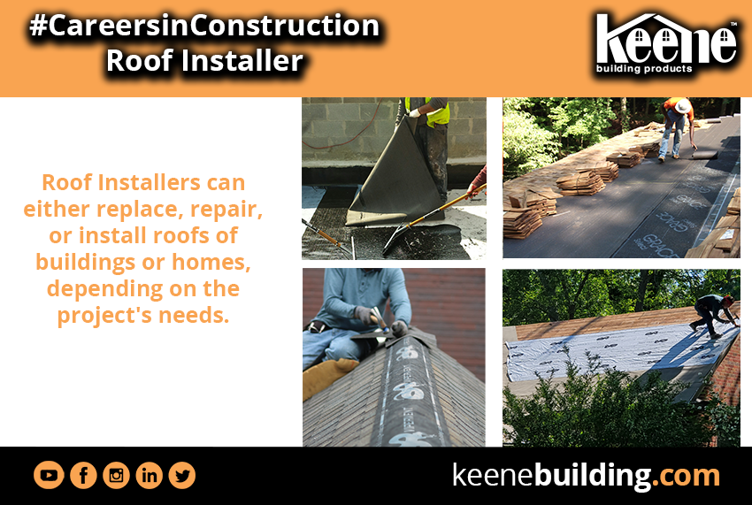 October is #CareersinConstruction Month! 

This week we are highlighting #RoofInstallers. Roofers are responsible for replacing, repairing, or installing roofs of buildings or homes, depending on the project's needs.