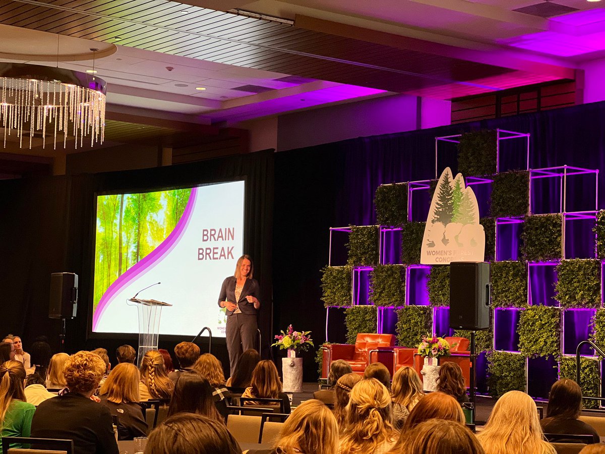 Danielle Ardrey with a wellness break! Don’t forget to take care of you, while working so hard to take care of our forests! 🌲🌲🌲 <a href="/WomensForestCng/">WomensForestCongress</a> #WomensForestCongress