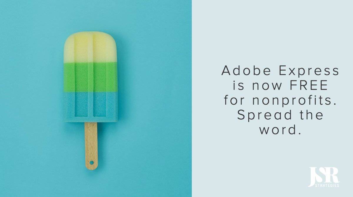 JsrStrategies's tweet photo. Nonprofits can now design social assets and push them to post for free on Adobe Express - JSR’s preferred social posting partner.
Check it out, and let us know if your team needs a training session with JSR. 🤩
https://t.co/dOxFMVBREz
#nonprofits #education #enhancecreativity https://t.co/nQc1s90iSq