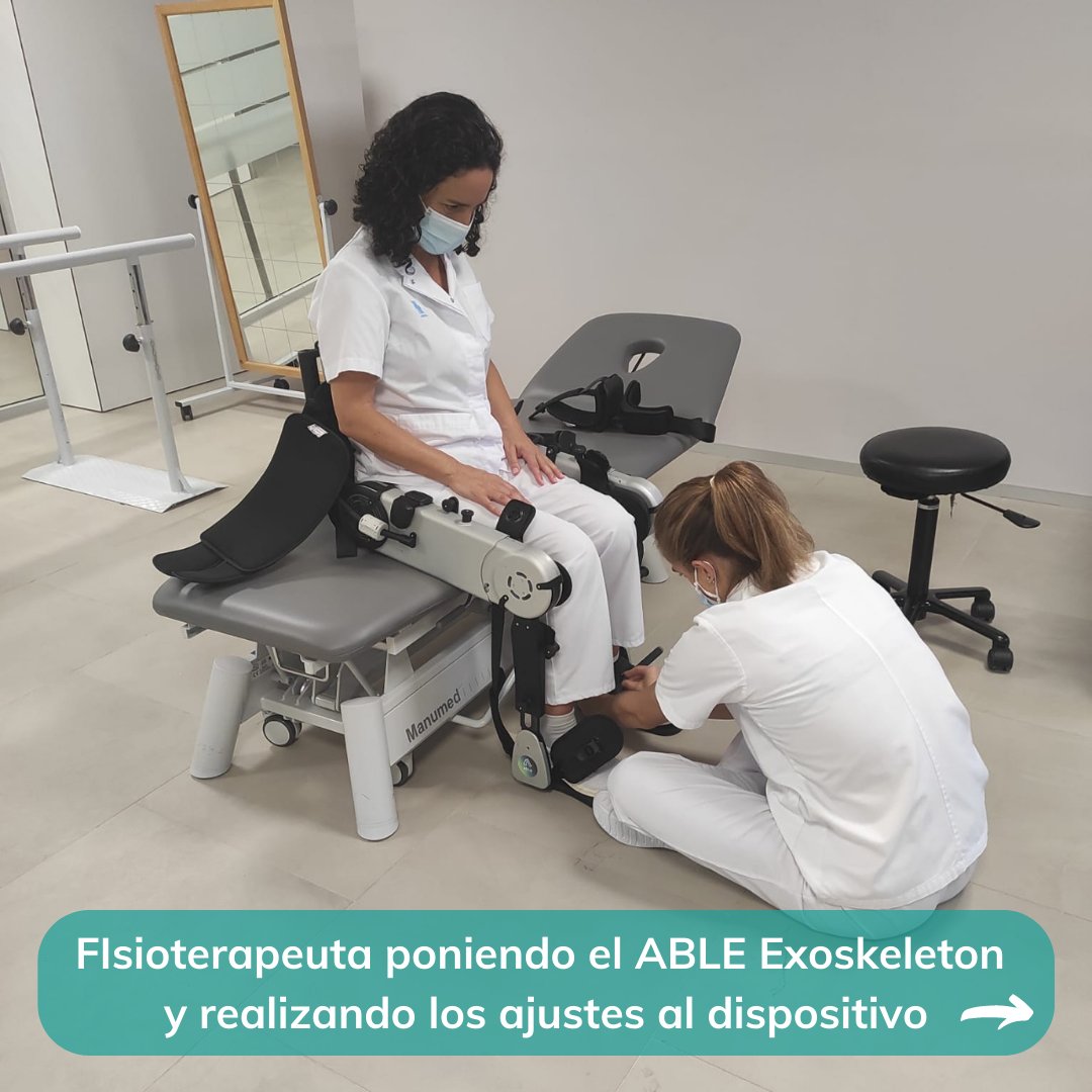 AbleHumanMotion's tweet photo. Hoy empezamos a realizar los trainings con las fisioterapeutas en el Hospital Asepeyo Sant Cugat.
Muchas gracias a todo el equipo del hospital @Asepeyo por recibirnos! Es un placer poder colaborar con profesionales como vosotros 💪
#ablehumanmotion #ableexoskeleton https://t.co/ToUTNzjB1m