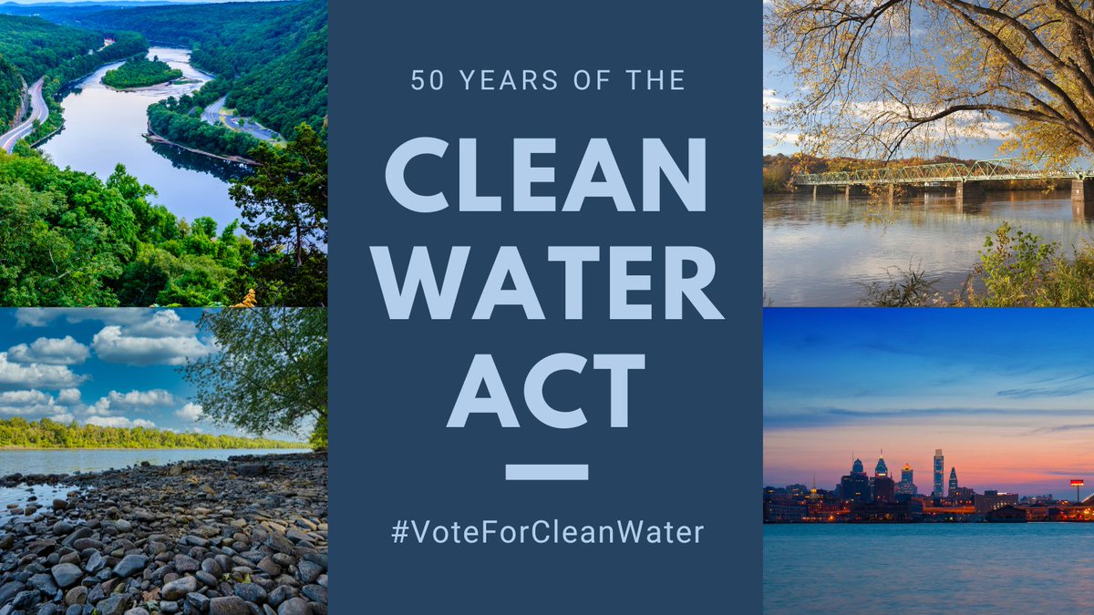 DelRivCoalition's tweet photo. Half a century ago, Congress passed the Clean Water Act, saving millions of pounds of pollution from entering American waterways. We need our elected officials today to take similar bold actions! Make your plan to #VoteForCleanWater. Learn more here >> https://t.co/qsF19vDFwW https://t.co/fcaBUU3HPr
