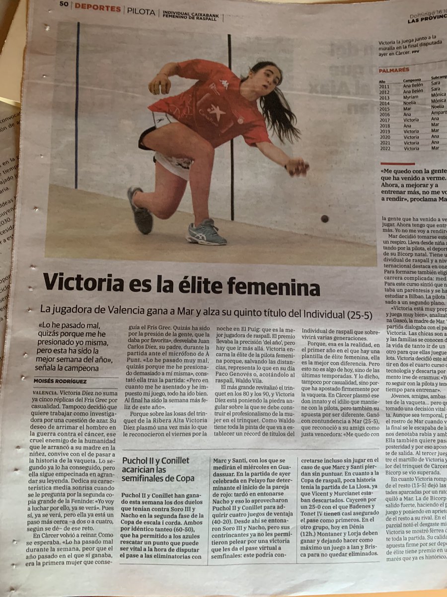 Frediesport's tweet photo. És molt gran, 5 Campionats Individuals seguits. Una crack  @victoriadiez19 https://t.co/wYEI08Hlct