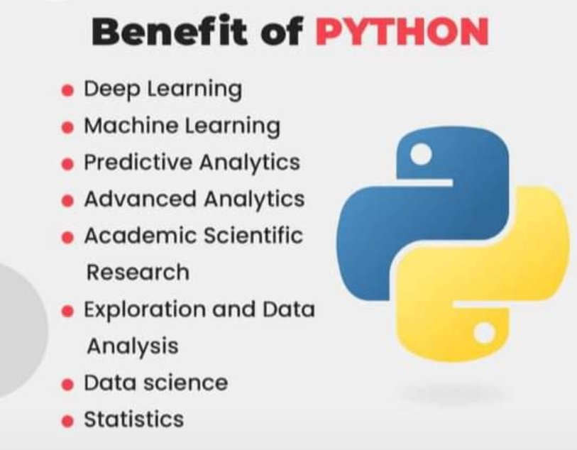 DigiPunjabNews's tweet photo. Benefits of Python๐
#learncollege
#mscubetech https://t.co/AP6w2mhRKO