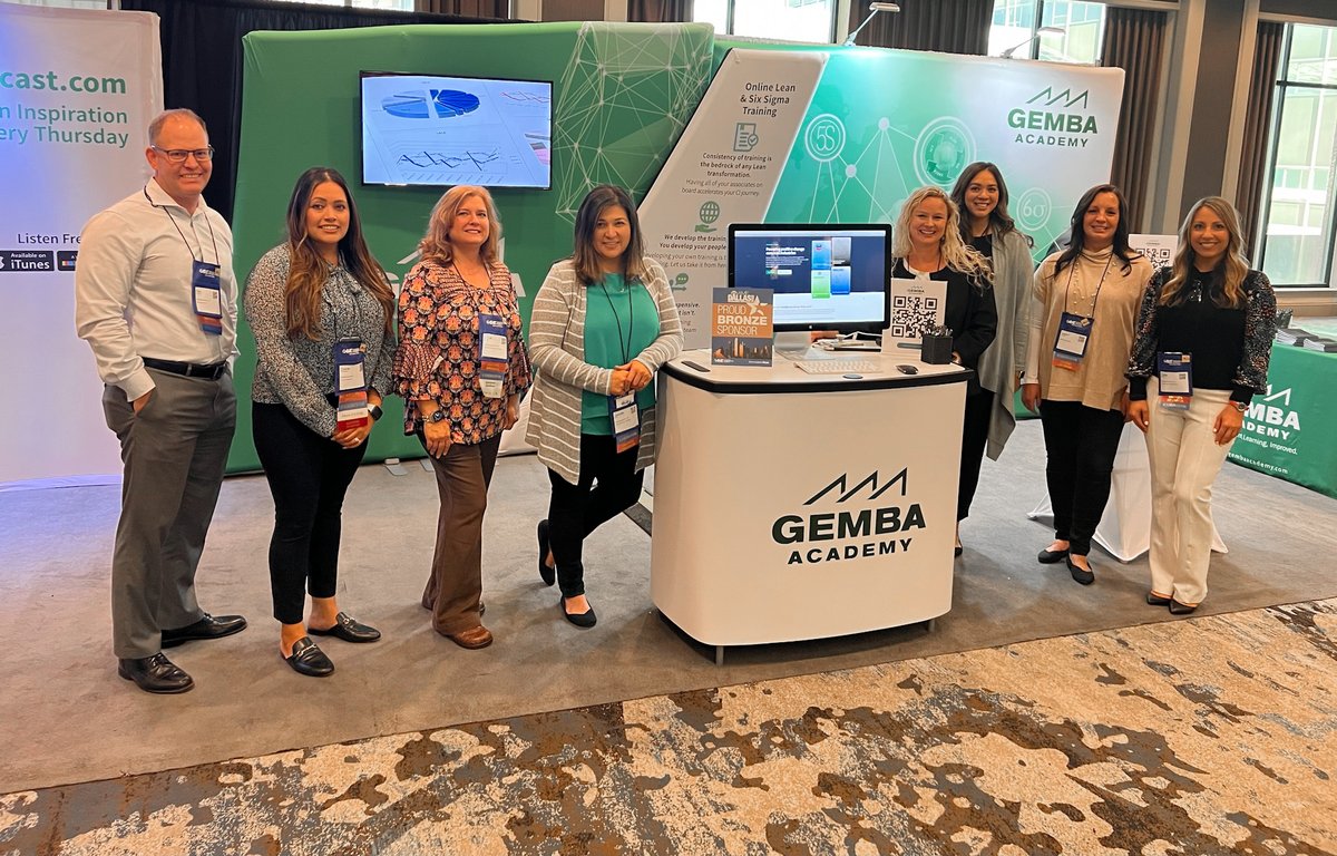 GembaAcademy's tweet photo. We are off to a great start at the AME conference in Dallas! Stop by our booth to say hello to the Gemba Academy team!
@AMEConnect
#AMEDallas #Lean #leantraining #Leanpodcast #gembaacademy #leanconference #leanpractitioner https://t.co/Ly8y46tf3m