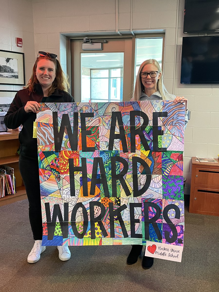 HGmrslong's tweet photo. Students @HockerGroveMS worked together to make positive message posters for our community.
@Merriam_Park make our community great!
@theSMSD #OneShawneeMission #OneHG https://t.co/pjjSurvbj0
