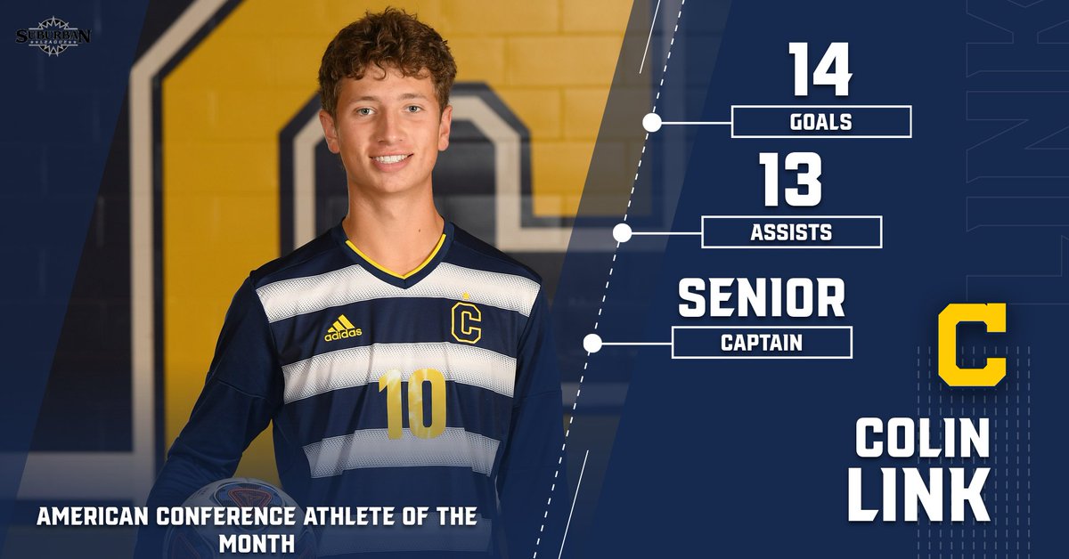 Congratulations to Colin Link-- Boys Soccer American Conference Athlete of the Month in September! <a href="/CopleyHSSports/">CHS Athletics</a>