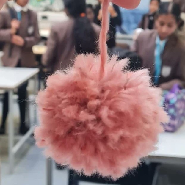 art_beal's tweet photo. It's been such a fun and creative start to the year at the KS3 Gift Making Club. Pompoms have been mastered and needlework to design their own tote bag is on the way ✨#artdepartment #art #ks3 #pompoms #crafts #bealhighschool https://t.co/QVqkBUgEYZ