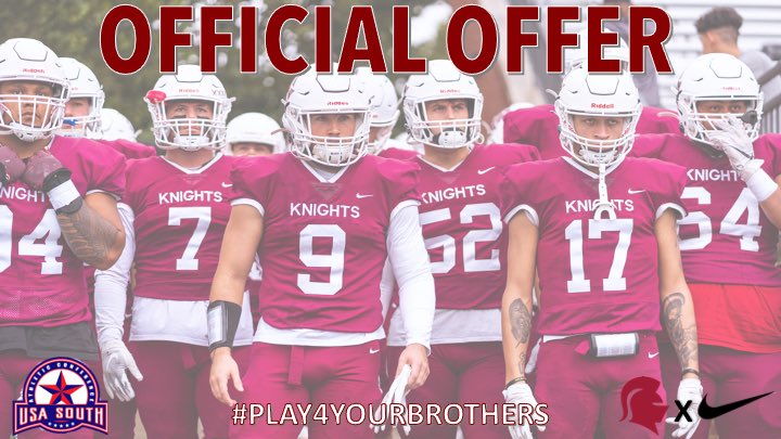 Extremely grateful and blessed🙏🏾 to have received my very first Offer from @knight_ftbl thanks to @CoachHugie31 for the Opportunity!!🌟🌟🌟🙏🏾 @JUCOFFrenzy @RossApoWR_EZ @EdMulitalo