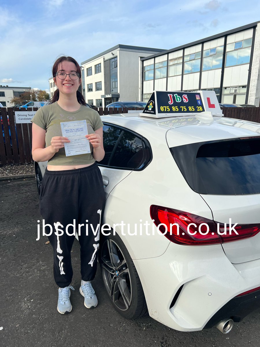 drivejbs's tweet photo. It’s… ANOTHER FIRST ATTEMPT PASS !  💥🎉 Rachael Jamieson (Houston) PASSED Driving Test at the 1st Attempt on 18th Oct ‘22’ with… JbS Driver Tuition !  WhatsApp~ 075 85 75 85 28
🏁🏎️💨💨💨💨💥 #nospam #drive #drivingschool #pass #jbs #new #car #congratulations 🎉 https://t.co/9WsNlqW9Xl