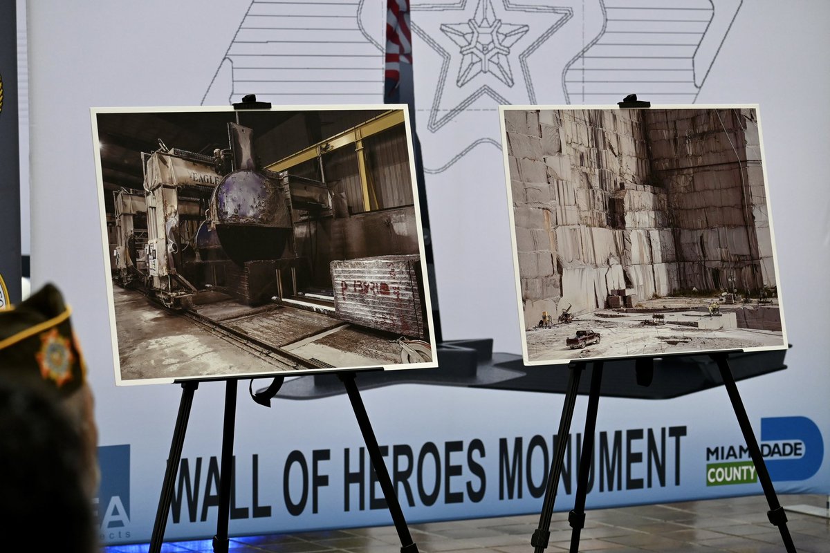 SenReneGarcia's tweet photo. An honor to pay homage to the sacrifice of our veterans who put their lives on the line to protect our great nation. Today, we broke ground on the Wall of Heroes Monument in Government Center to commemorate those who served in our military. Thank you, patriots.#OneMiamiDade #RG13 https://t.co/tVaQr9DhRZ