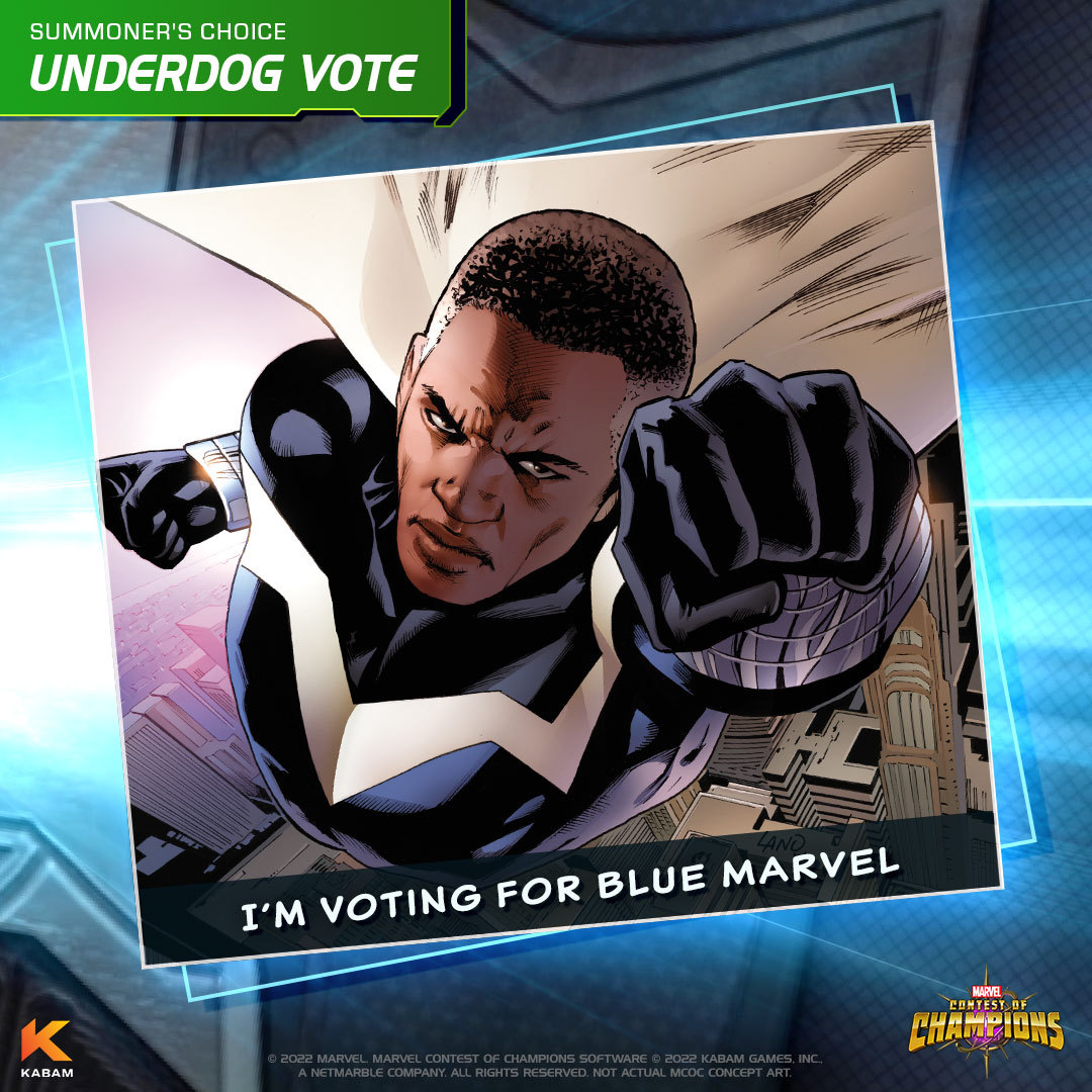 🔁 RT to vote for Blue Marvel to return in the next Summoner's Choice! #MCoCUnderdog