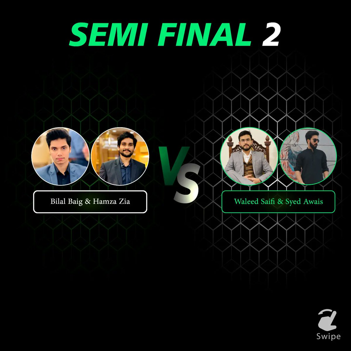 spadasoft's tweet photo. @spadasoft foosball tournament  semi final summer 2022.

SEMI FINAL 1. arsam_awan abbasii.saleem VS umer_baig_1 hussnain.raza25 

SEMI FINAL 2. official_bilal_baig hamzaaziaa VS waleed.saifi awais_hassan24 

Good luck guys!!✌️
.
.
.
.
.
.
.
.
.
.
#semifinal https://t.co/E0R76ahdX2