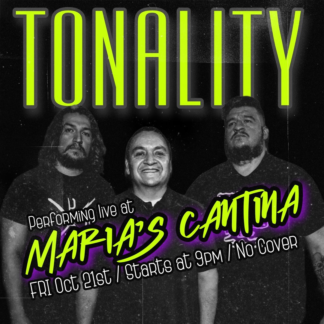 TonalityRocks's tweet photo. We have an exciting weekend!
🤘🏼 THURS #Semitones rocking 2-5Dive Bar right after the game
🤘🏼 FRI Join #Tonality at Maria's Cantina  as celebrate Pep's BDay!
🤘🏼 SAT we finish the weekend at the Downtown Fiesta De Las Luces! We play from 10 to 11! Link in the Bio for more details! https://t.co/U4GCrkcmDG