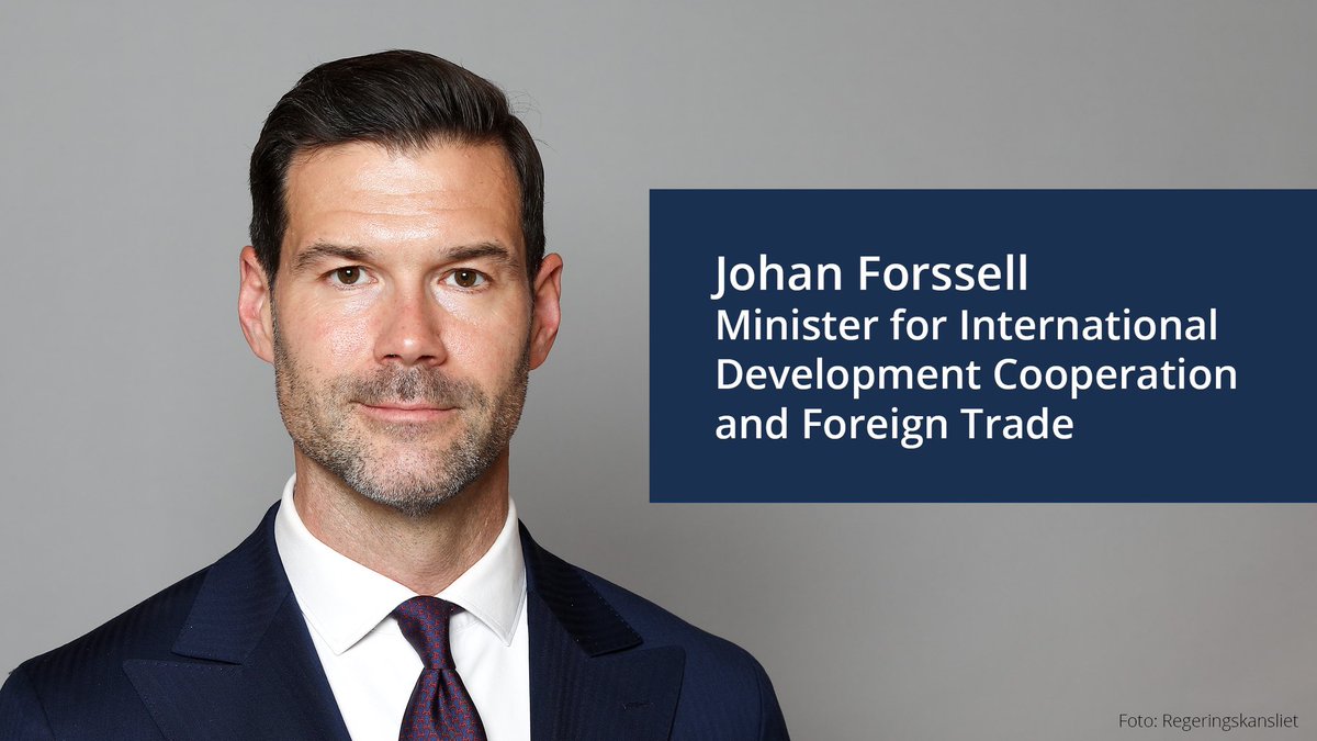 Johan Forssell is Minister for International Development Cooperation and Foreign Trade in Prime Minister Ulf Kristersson’s new Government. Read more about Sweden’s new Government government.se/press-releases…