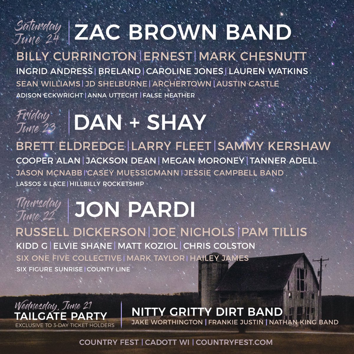 DanAndShay's tweet photo. SEE Y’ALL AT COUNTRY FEST 🤠

tickets on sale now:
https://t.co/rA9Gj0mM4T https://t.co/5OZ10t2197