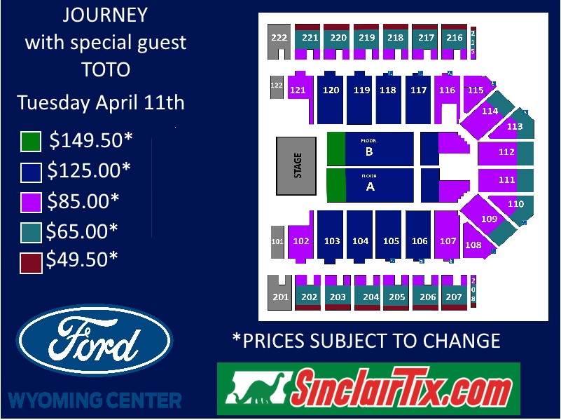 Ford Wyoming Center on Twitter "Ticket prices for the April 11th
