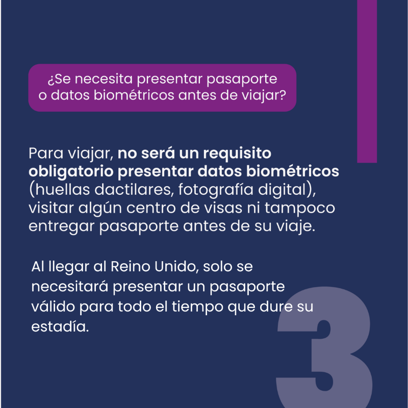 UKinPeru's tweet photo. ¡5 puntos clave para viajar al 🇬🇧 sin visa!
   
A partir del 9 de noviembre, los peruanos podrán visitar el Reino Unido por periodos menores a 6 meses sin tramitar una visa.

¿Qué significa esto? ¿Qué hago si mi visa ya está en trámite?

Estas y otras respuestas aquí 👇