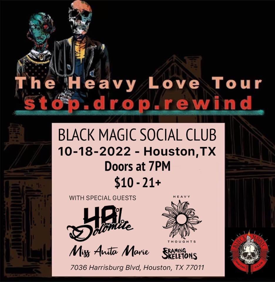 Houston! Come hang with us and the new homies in <a href="/40percentDolo/">40% Dolomite</a> at Black Magic Social Club tonight!