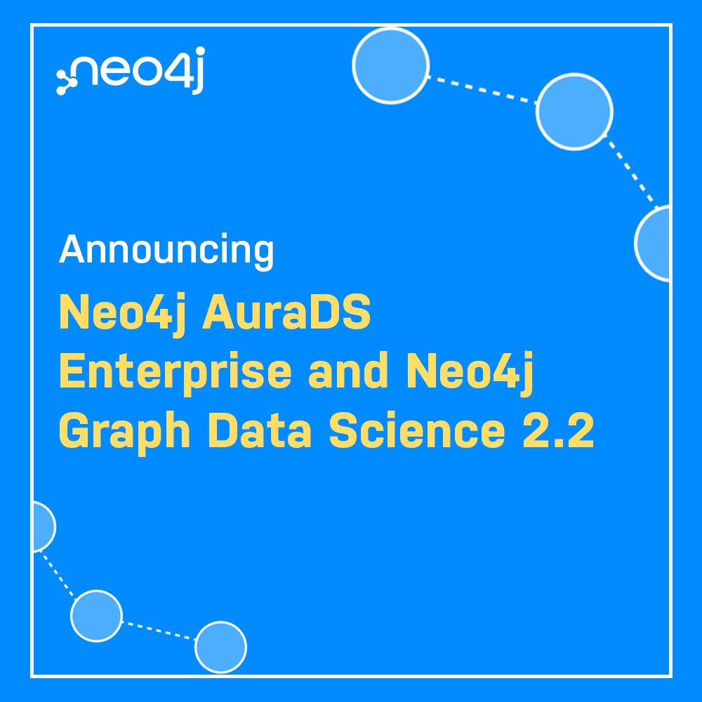 Today we’re announcing Neo4j AuraDS Enterprise! 
Benefits include:
 
✅More scalability
✅Global availability
✅Secure access with SSO
✅24/7 premium support
 
Plus access a catalog of over 65+ pre-tuned algorithms.

More:
okt.to/NG0J8v

#GraphDataScience #Neo4j
