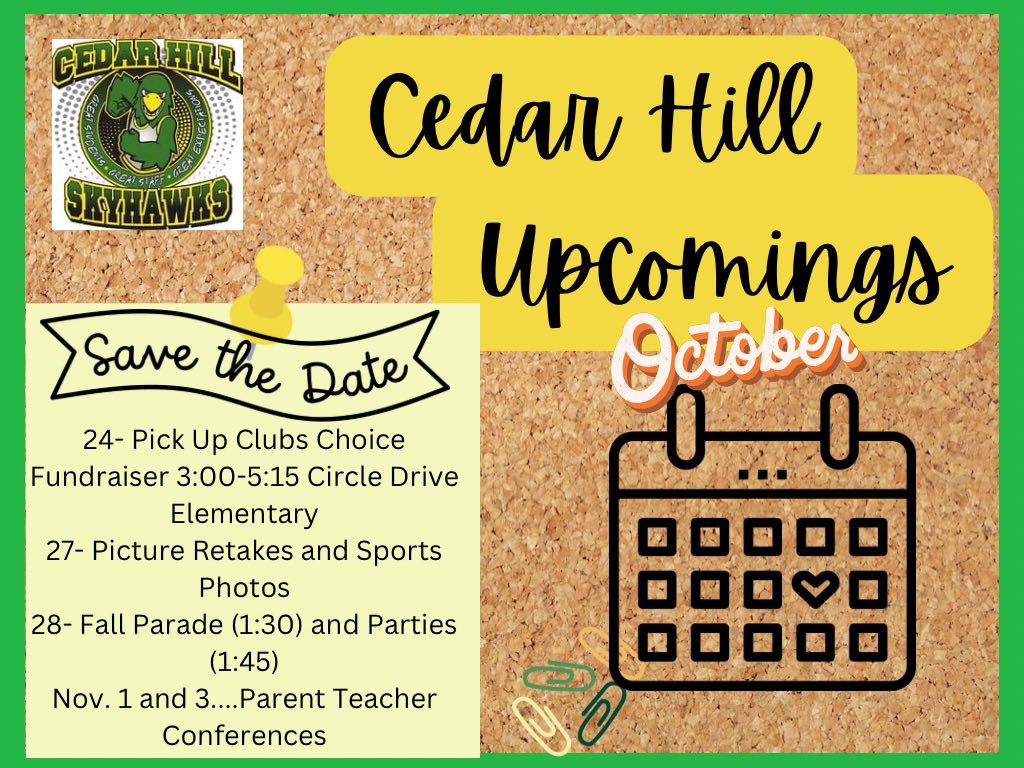 chskyhawk's tweet photo. #sneakpeekattheweek #CedarHillUpcomings https://t.co/Qu0yefwgmn
