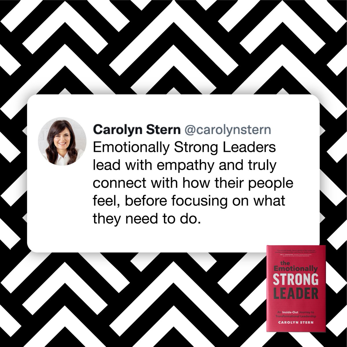 carolynstern's tweet photo. #Empathy is about being tuned in to how others feel and caring about those feelings as much as we do our own.
Buy the book and get your complimentary companion course here: https://t.co/rneQP2nHF7
#EmotionallyStrongLeader #InsideOutLeadership https://t.co/qbs8jYuIht