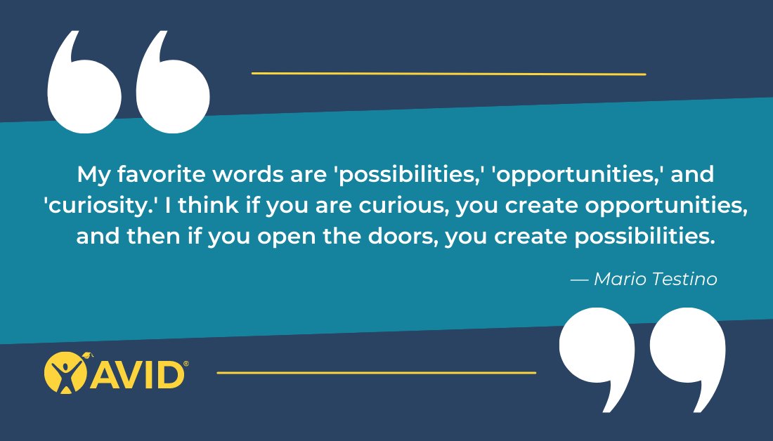 We are AVID fans of these words as well! #AVID4Possibility