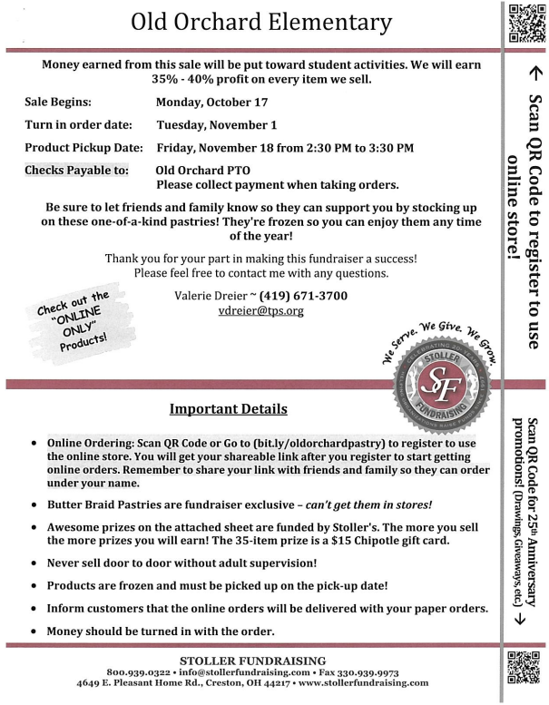 vdreier1's tweet photo. Old Orchard's PTO is currently running our Stollers Fundraiser.  This is the only way that you can get these delicious pastries.  Please seek out a student to make your purchase today. https://t.co/23ZZ5Pgw7m