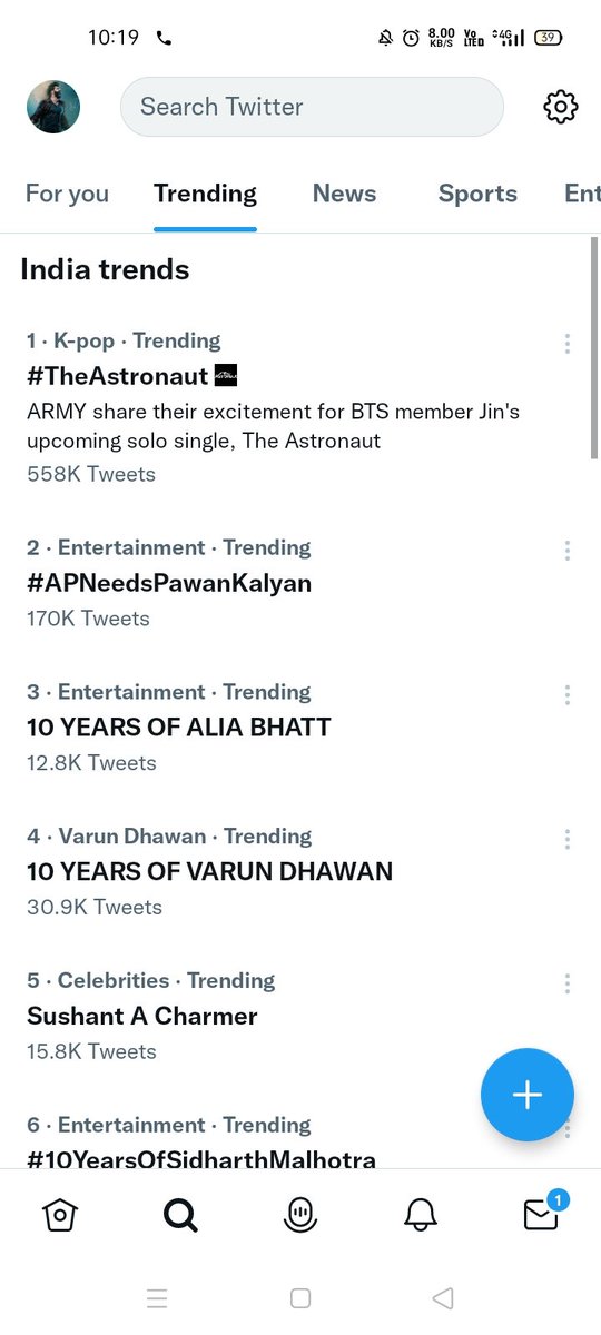 Prity__varundvn's tweet photo. Trending on numer 4 
10 YEARS OF VARUN DHAWAN https://t.co/M7BInVFbYh