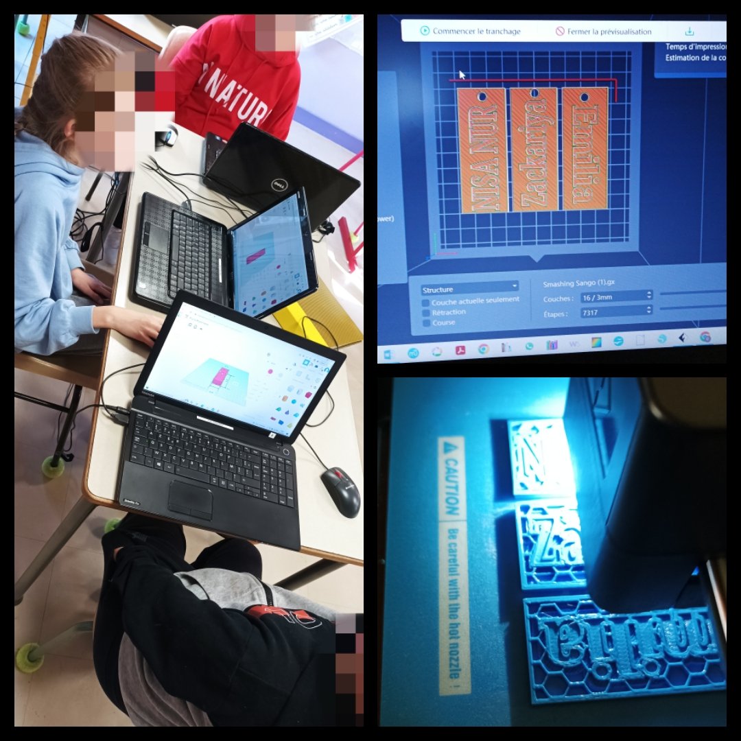 Ça y est les élèves ont attaqué la modélisation, prise en main du logiciel, gestion de la souris, conversions... 6 d'entre eux ont déjà leur marque-page. Les autres devraient les avoir d'ici vendredi... On attaque simple avant de monter le niveau !
@Canope_01 
<a href="/fablabalecole/">Fab Lab à l'école</a>
