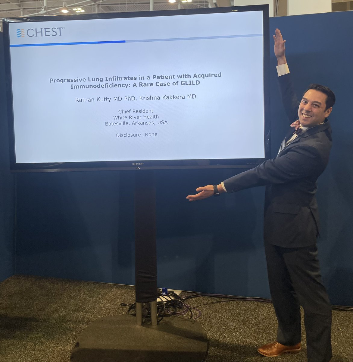 RamanKuttyMDPhD's tweet photo. That’s a wrap!! #RapidFirePresentation #DifficultDiffuseLungDisease #GLILD #CHEST2022 @accpchest @wrhealth https://t.co/ML4VPf5xc4