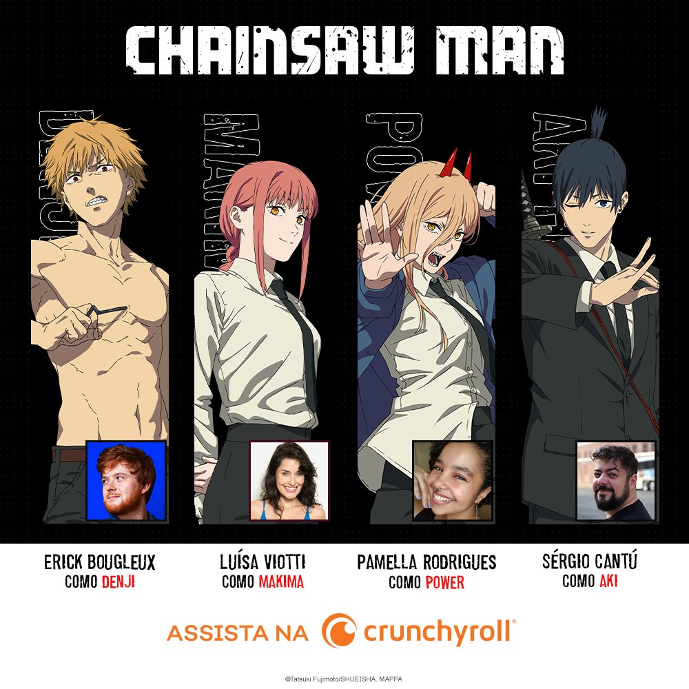 Chainsaw Man' será exibido dublado no Brasil pela Crunchyroll; Veja a data  de estreia! - CinePOP