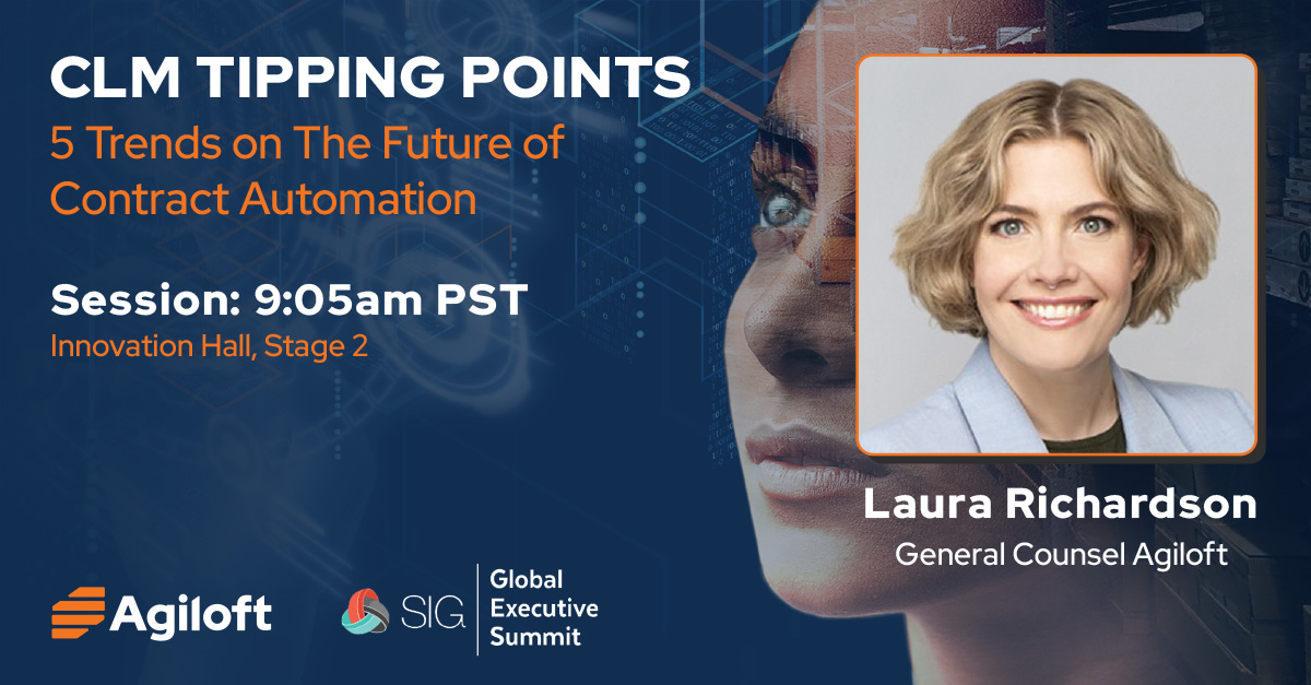 Agiloft's tweet photo. Great turnout this morning for Laura Richardson's presentation on CLM Tipping Points and the 5 Trends for the Future of Contract Automation at the SIG Global Executive Summit.
Are you at the #SIGfall22 Global Summit? Let's chat! Book a meeting here: https://t.co/IuEcNhzVqE https://t.co/eSTLJnoYLd