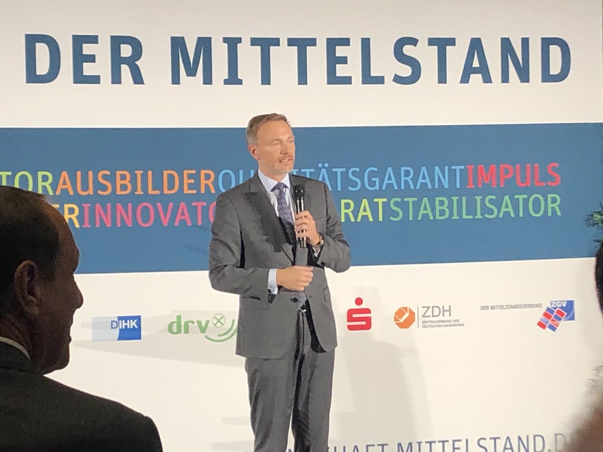 Der #Mittelstand ist der Beschäftigungsgarant in Deutschland, so <a href="/c_lindner/">Christian Lindner</a> <a href="/BMF_Bund/">Bundesministerium der Finanzen</a> bei <a href="/mittelstand_der/">Der Mittelstand</a> #Mittelstand