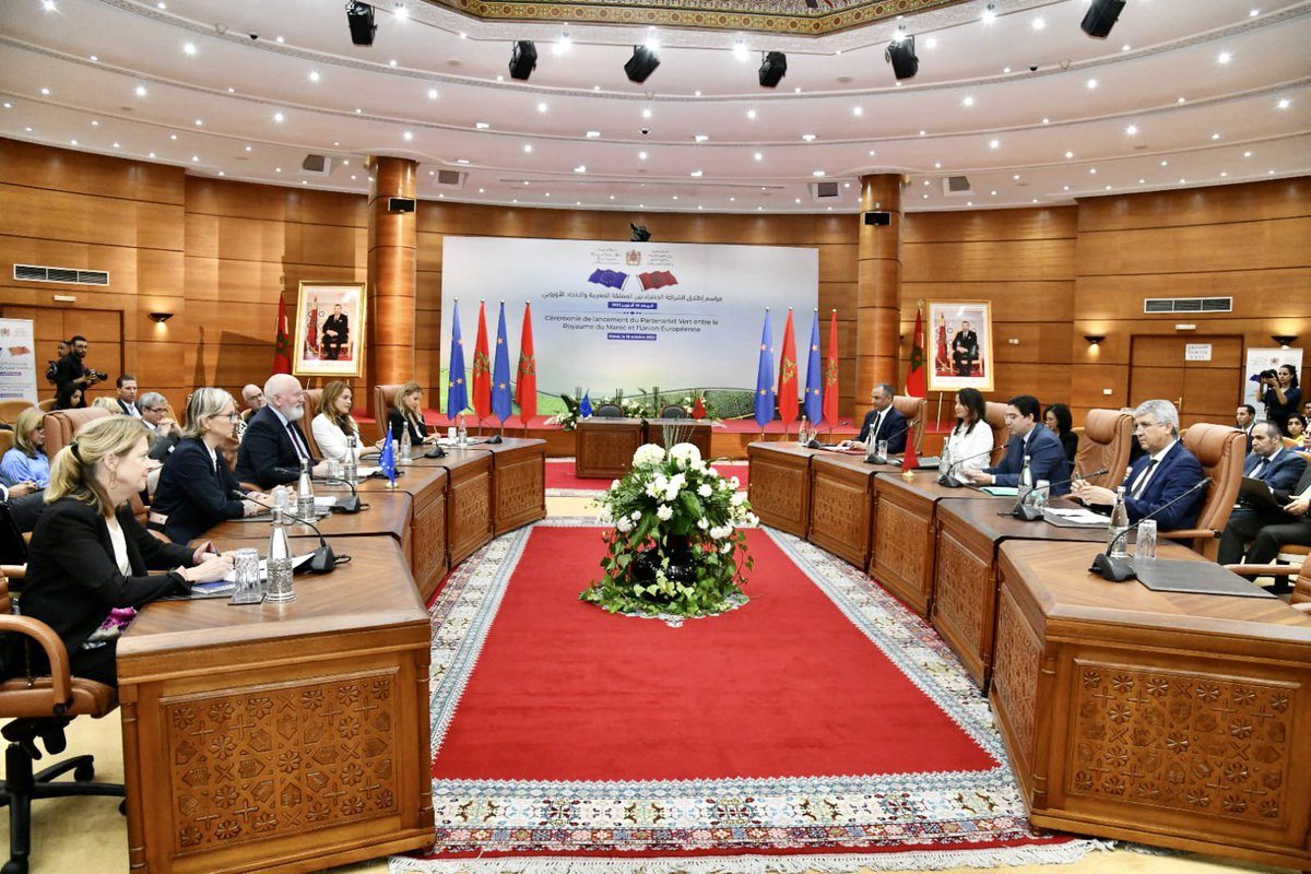 KMedrek's tweet photo. #Morocco & #EuropeanUnion signed, a MoU on a #Green_Partnership, making Morocco the 1st country to conclude this kind of agreement with #Brussels, in order to fight against #climate_change, promote #energy_transition, protect the #environment & to move to a green & #fair_economy. https://t.co/3S2a5ZJ4tQ