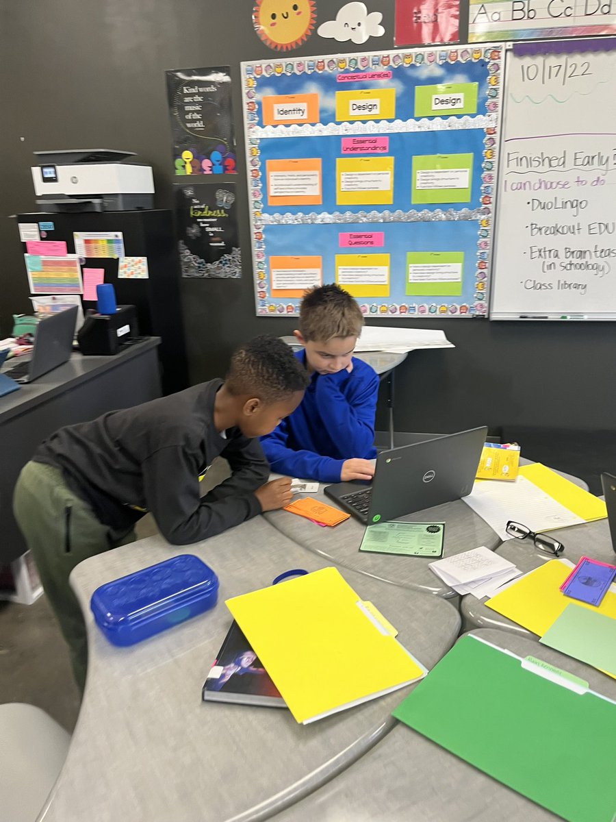 Organized chaos is our specialty #5thgrade #BPInspired #giftededucation #jefcoed