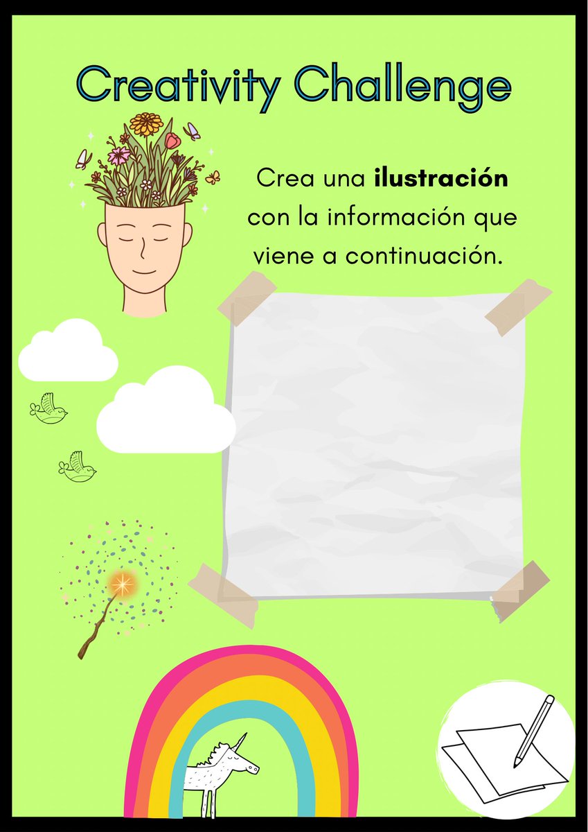 Julia_Gonzalez_'s tweet photo. Póster para fomentar la creatividad. Estará en la biblioteca del colegio https://t.co/xgz3vST6KH