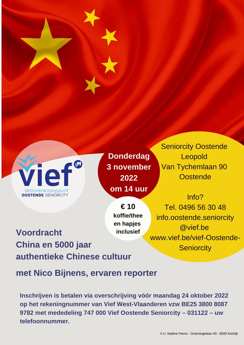 viefwest's tweet photo. Hoe groeide China uit van een eeuwenoud keizerrijk tot een moderne economische grootmacht?
Ontdek tijdens deze voordracht meer over dit boeiend land.
Voor meer info, surf naar https://t.co/uBEXXNEWAR
#vief #senioren #China #voordracht https://t.co/gVPuZKfQz5