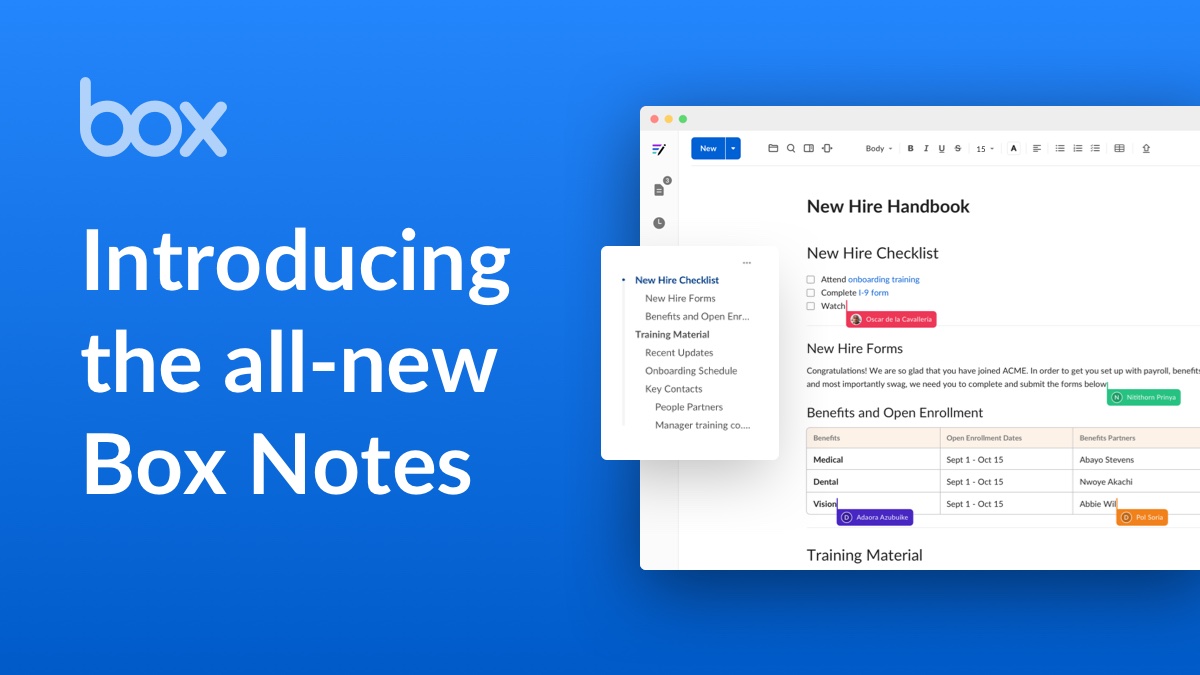 The all-new Box Notes begins rolling out today 🎉 This release supercharges Box Notes with a powerful new back-end infrastructure that fuels increasingly sophisticated use cases & enhances Notes’ well-loved, user-friendly interface. Here's what's new: bityl.co/F8xg