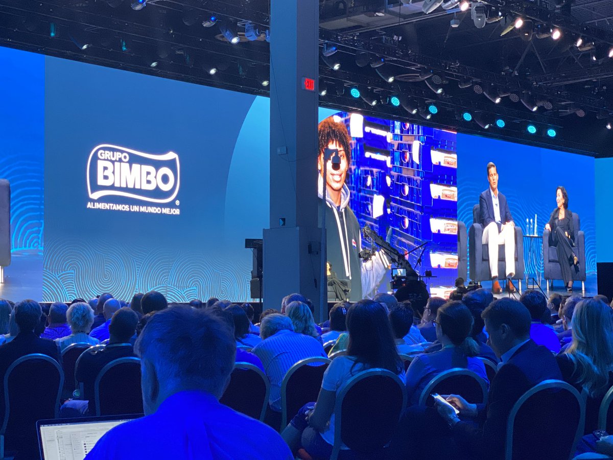 Fascinating sustainability innovation case with Grupo Bimbo - They developed their own electric vehicles and have built hundreds for their bakeries. #CloudWorld #OCW