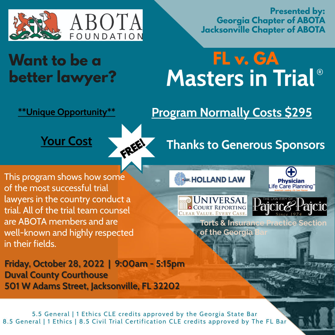 SEABOTA (American Board of Trial Advocates) (@seabota_abota) on Twitter photo 