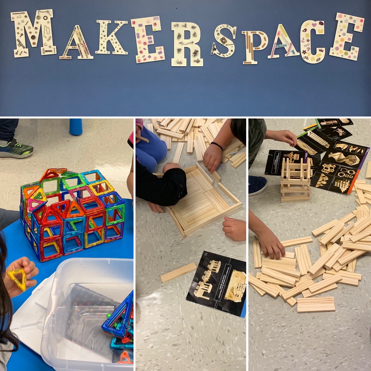 ninianpoetree's tweet photo. I love seeing all this cooperative building! #MakerSpace #JoysOfTeaching #LearningInTheLibrary https://t.co/UXq6ZTd0Lv