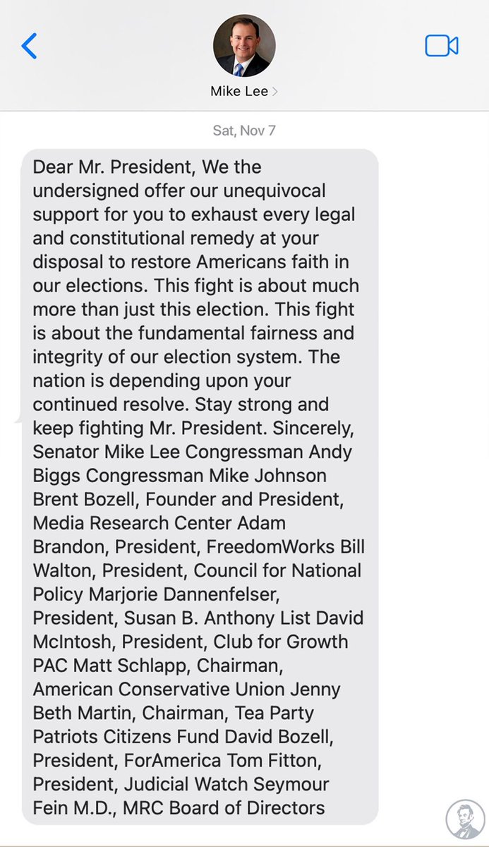 ProjectLincoln's tweet photo. .@MikeLeeforUtah basically begged to assist Donald Trump, Mark Meadows, and others in their plot to overturn the 2020 election.
Lee's own leaked text messages prove McMullin's point. #UTSenDebate https://t.co/vuhdW3Sqyg